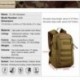 Huntvp Mochila de Asalto Estilo Militar Táctical Molle Bolsa de Bandolera Impermeable 12L para Las Actividades Aire Libre Sen