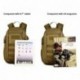 Huntvp Mochila de Asalto Estilo Militar Táctical Molle Bolsa de Bandolera Impermeable 12L para Las Actividades Aire Libre Sen