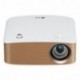 LG PH150G 130lúmenes ANSI LCOS 720p 1280x720 Portable Projector Oro, Color Blanco - Proyector 16:9, 254 - 2540 mm 10 - 10