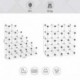 SONGMICS Estantería modular de plástico PP Zapatero Organizador 16 cubos Blanco semitraslúcido 113 x 36 x 113 cm LPC44S