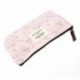 Lienzo Pen Pencil Case Papelería Bolsa Bolsa Caso Bolsas de Cosméticos rosa Talla:talla única