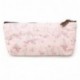 Lienzo Pen Pencil Case Papelería Bolsa Bolsa Caso Bolsas de Cosméticos rosa Talla:talla única