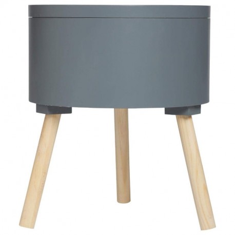 2 en 1 Mesa auxiliar + cajonera - Estilo escandinavo - Color GRIS OSCURO