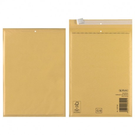 Herlitz 11291168 – Sobres acolchados con burbujas, C/3, 15 x 21 cm, papel FSC Mix, lámina interior de polietileno, 100 unidad