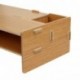 ESYNiC Soporte de Sobremesa para Monitor Organizador de Madera con Dos Pisos Ideal para Desktop Monitor LCD TV Laptop Ordenad