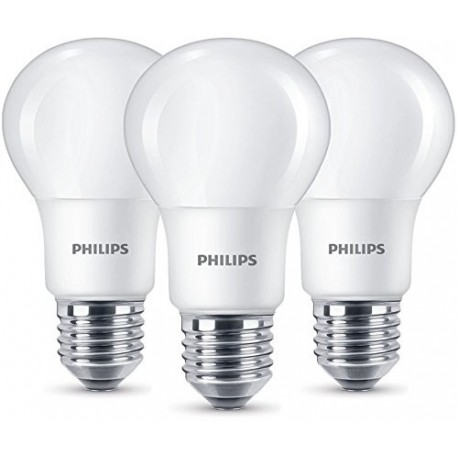 Philips Estándar 8718696586235 - Pack de 3 Bombillas LED 4 Pin, 8 W, Cálida
