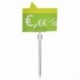 10 carteles de precio con estaca, para fijar, por ejemplo, queso, tartas, helado, embutidos y carne, o para flores