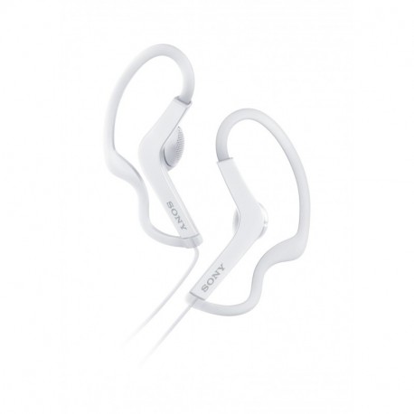 Sony MDRAS210W.Ae - Auriculares Deportivos de botón con Agarre al oído Resistente a Salpicaduras , Color Blanco