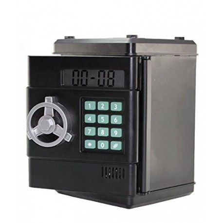 Strong Box - Hucha digital con combinación de 6 dígitos incluye función reloj 