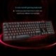 Rii RK100 Teclado para Juegos, Mecánica Feel Gaming Keyboard, USB LED Retroiluminada con Conexión de Cable del Juego