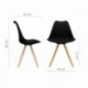 regalosMiguel Silla Nórdica - Silla Scandi Negra - Silla Nordic escandinava Inspirada en Silla Eames DSW - Topic - Elige tu 