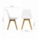 Silla Nórdica - Silla escandinava One Blanca - silla nordic scandi inspirada en silla eames dsw - Mona - Elige tu color 