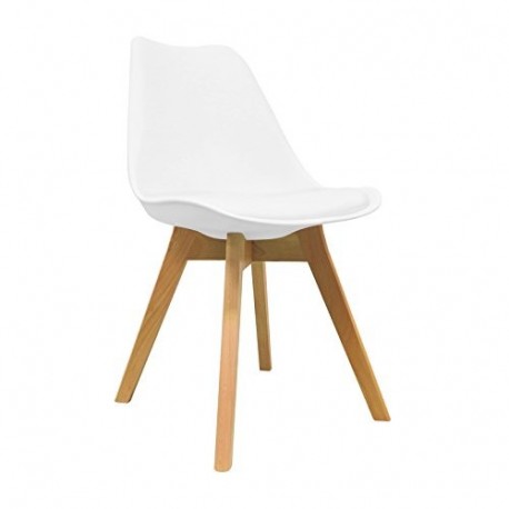 Silla Nórdica - Silla escandinava One Blanca - silla nordic scandi inspirada en silla eames dsw - Mona - Elige tu color 