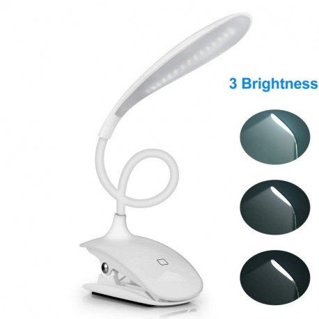 SENDIS LED- Lámpara Escritorio con Panel Táctil Lámpara de Lectura Lámpara de Mesa 3 Niveles de Brillo USB Placentera para Lo