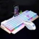 Juego De Teclado y Mouse UrChoiceLtd® Ajazz RGB Naranja LED Con Retroiluminación Ergonomic USB Gaming Teclado Multimedia + 24
