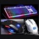 Juego De Teclado y Mouse UrChoiceLtd® Ajazz RGB Naranja LED Con Retroiluminación Ergonomic USB Gaming Teclado Multimedia + 24