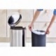 Brabantia Newicon-Cubo de Basura con Pedal, 20 l, Color Acero Mate Fpp Anti-Huellas, Inoxidable