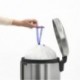 Brabantia Newicon-Cubo de Basura con Pedal, 20 l, Color Acero Mate Fpp Anti-Huellas, Inoxidable