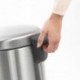 Brabantia Newicon-Cubo de Basura con Pedal, 20 l, Color Acero Mate Fpp Anti-Huellas, Inoxidable