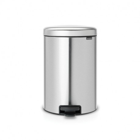 Brabantia Newicon-Cubo de Basura con Pedal, 20 l, Color Acero Mate Fpp Anti-Huellas, Inoxidable