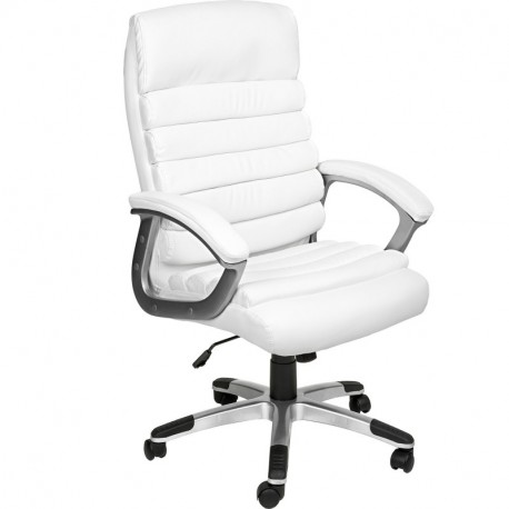 TecTake Silla de Oficina Sillon de despacho Ejecutivo con reposabrazos Blanco | no. 402151 