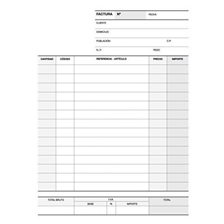 FACTURAS 1/8 NATURAL DUPLICADO A-68