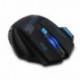 Zelotes Ratón inalámbrico profesional de 2,4 GHz, 7 botones 2400 dpi LED azul ratón óptico para juegos ratón para portátil, P