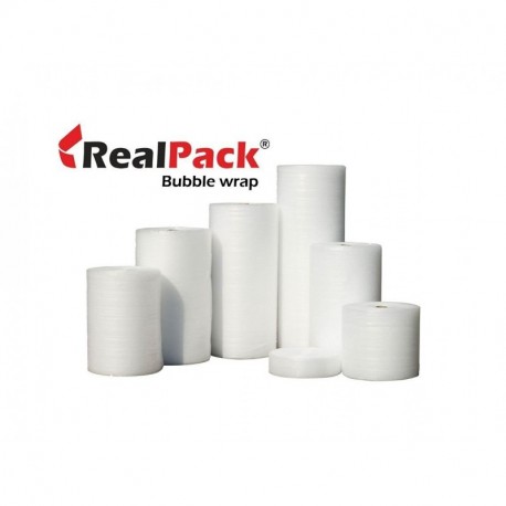 1 rollo de papel de plástico con pequeñas burbujas Realpack®. Tamaño: 500 mm de ancho x 100 m de largo. Lo suficientemente fu