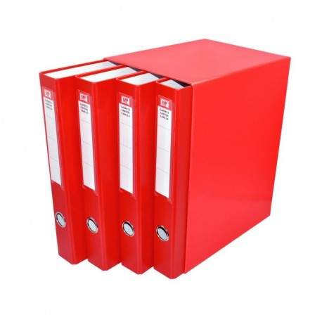 MP PC170-04 - Pack de 4 archivadores, color rojo