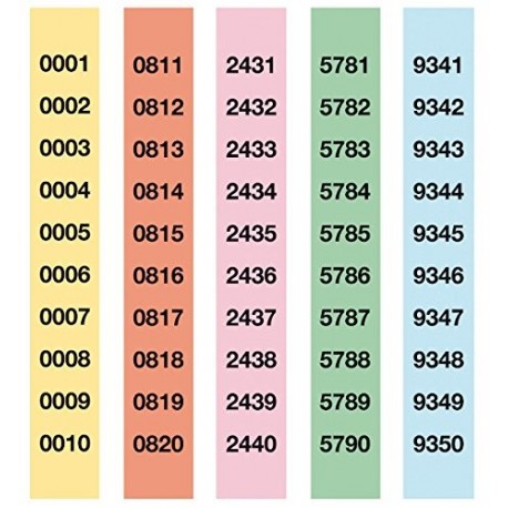 APLI 13110 - Tira de rifa lluminetas 1-10000 A-980/10 