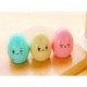 Westeng Pack de 3 Kawaii Cartoon Diseño de huevos de plástico solo agujero Sacapuntas color al azar 