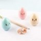 Westeng Pack de 3 Kawaii Cartoon Diseño de huevos de plástico solo agujero Sacapuntas color al azar 