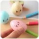 Westeng Pack de 3 Kawaii Cartoon Diseño de huevos de plástico solo agujero Sacapuntas color al azar 