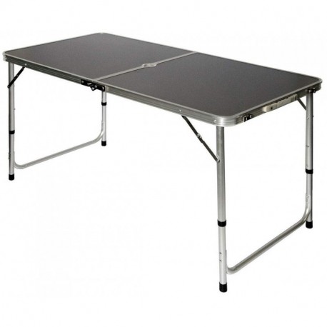 AMANKA Mesa para Acampada 120x60x70cm de Aluminio Plegable portátil como si Fuera un maletín Altura Regulable para pícnic Cam