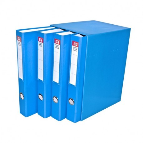 MP PC170-01 - Pack de 4 archivadores, color azul claro