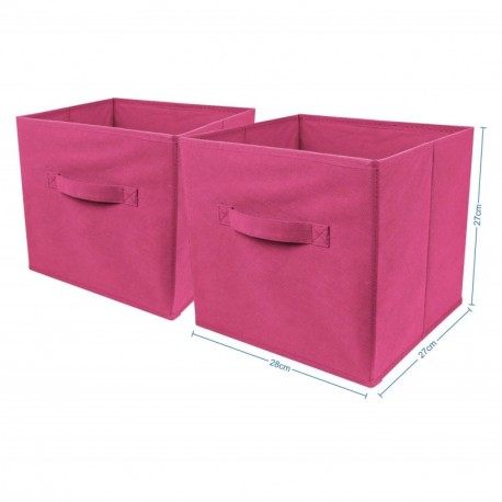Top Home Solutions - Conjunto de 2 cajas de almacenamiento en forma de cubo, plegables, para habitaciones juveniles, dormitor