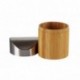 Cubo de basura, basura, papelera, cubo de bambú con tapa basculante
