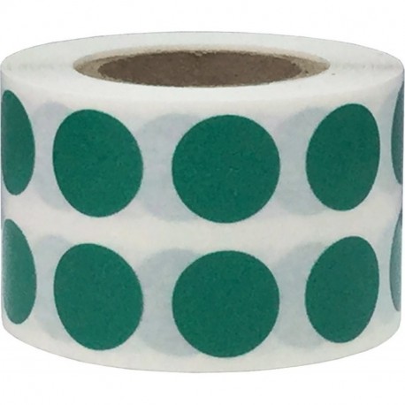 Verde Circulo Punto Pegatinas, 13 mm 1/2 Pulgada Redondo, 1000 Etiquetas en un Rollo