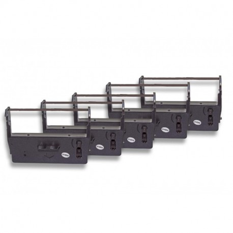 vhbw 5X Cinta de Tinta de Nailon para su Impresora matricial Epson Cash-Register-Printer ERC 37, M 760, M 760 S, M 780 como E