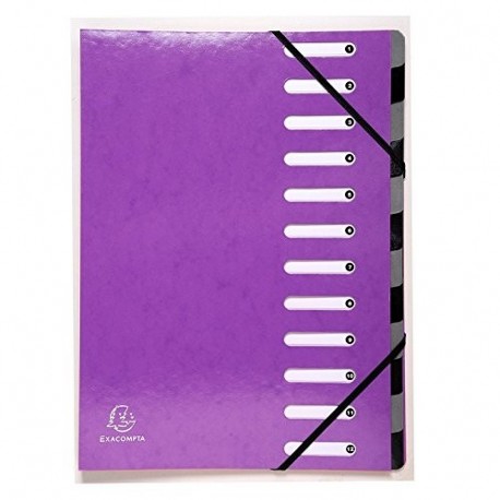 Exacompta formularios"Iderama Carpeta con 12 secciones ampliar lomo – púrpura Pack de 6 