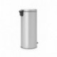 Brabantia Pedal Bin newIcon 114465-Cubo de Basura, Color Metallic Grey, Acero Inoxidable, Gris Metalizado, 30 l