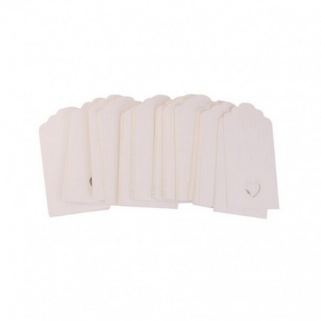 Pixnor 100pcs blanco Kraft papel etiqueta en blanco para tarjetas de boda favor, etiqueta del regalo, DIY, etiqueta del equip