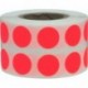 Fluorescente Rojo Circulo Punto Pegatinas, 13 mm 1/2 Pulgada Redondo, 1000 Etiquetas en un Rollo