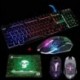 UrChoiceLtd T6 Rainbow retroiluminado USB Gaming Teclado + Rainbow Multimedia óptico de 2400dpi 6 Botones LED USB ratón para 