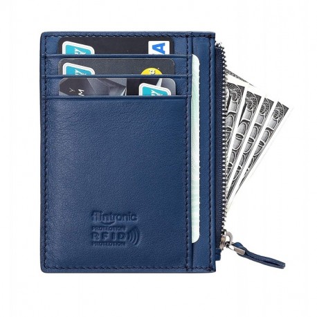 flintronic ® Tarjetas de Crédito Slim Moda RFID Bloqueo Monedero de Cuero, Mini Billetera para Cartera ID,Tarjetero Crédito L
