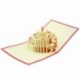 Medigy 3d Pop Up Cartes de vœux Happy Birthday carte danniversaire avec trois Couche gâteau danniversaire Cartes de modèle