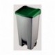 PLASTICOS HELGUEFER - Basurero 120 litros con Pedal, Color Verde