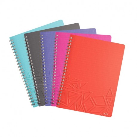 Cuadernos 46550099 A4 Urban Chic de Leitz, de rayas y con espiral, con cubierta de cartón en varios colores, color varios col