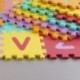 Juego de 36 unidades de goma EVA de KRAFTZ®, para niños, diseño de la A a la Z y del 0 al 9, multicolor, con patrón en forma 