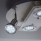 B.K.Licht Lámpara de techo I Redonda I 4 x 3 W bombillas LED GU10 I Giratoria I Plafón I Metal y cristal I Foco LED para tech